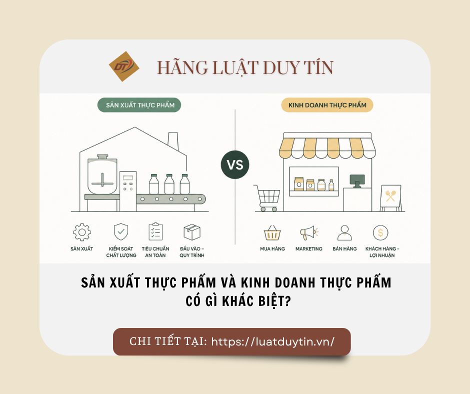 Sản xuất thực phẩm và kinh doanh thực phẩm có gì khác biệt?